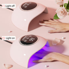 LadyMisty 72W UV LED nail lamp LCD display for precise timer control.