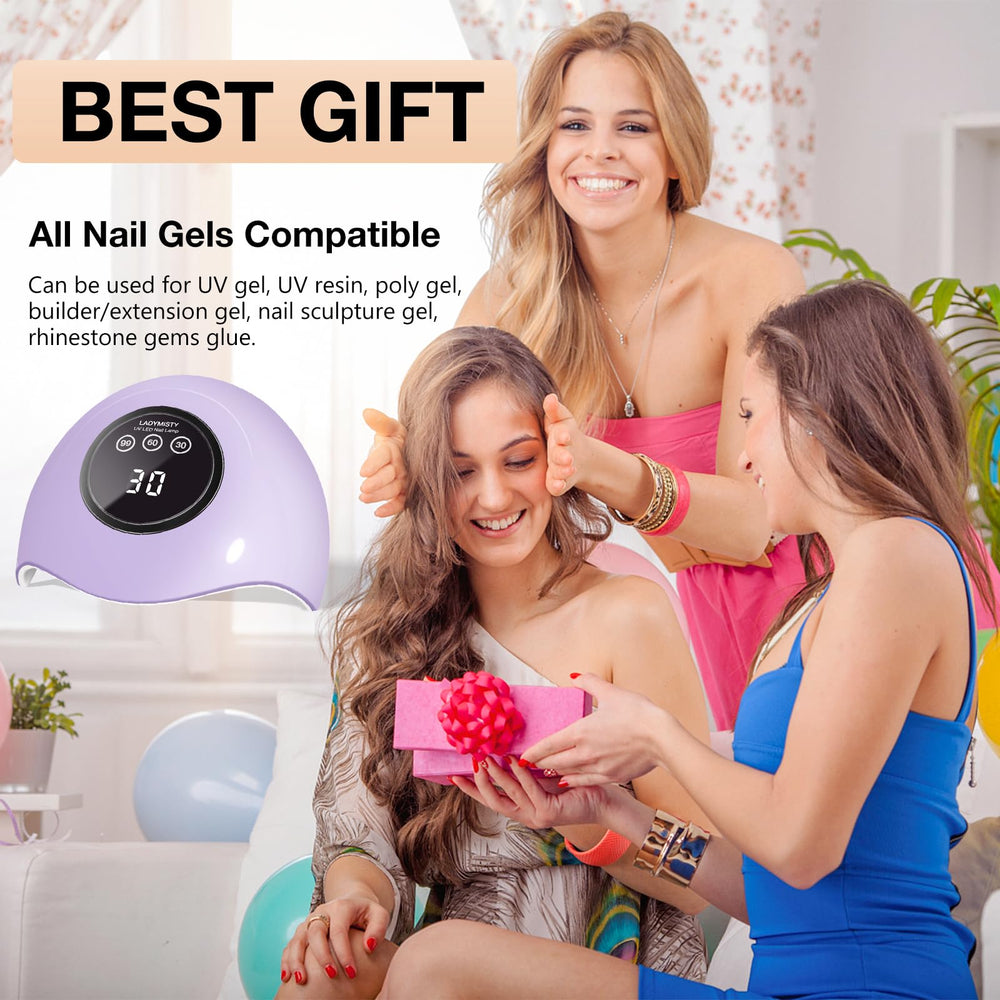 LadyMisty 72W UV nail lamp gift-ready packaging for DIY nail lovers