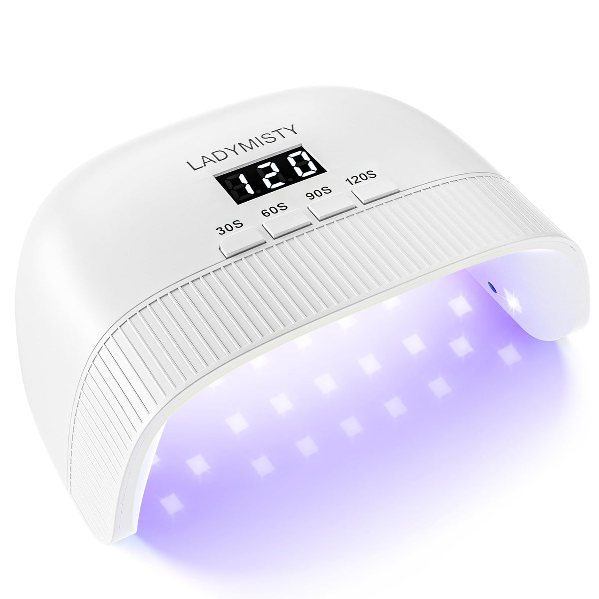 LadyMisty UV nail lamp front view for home gel nails