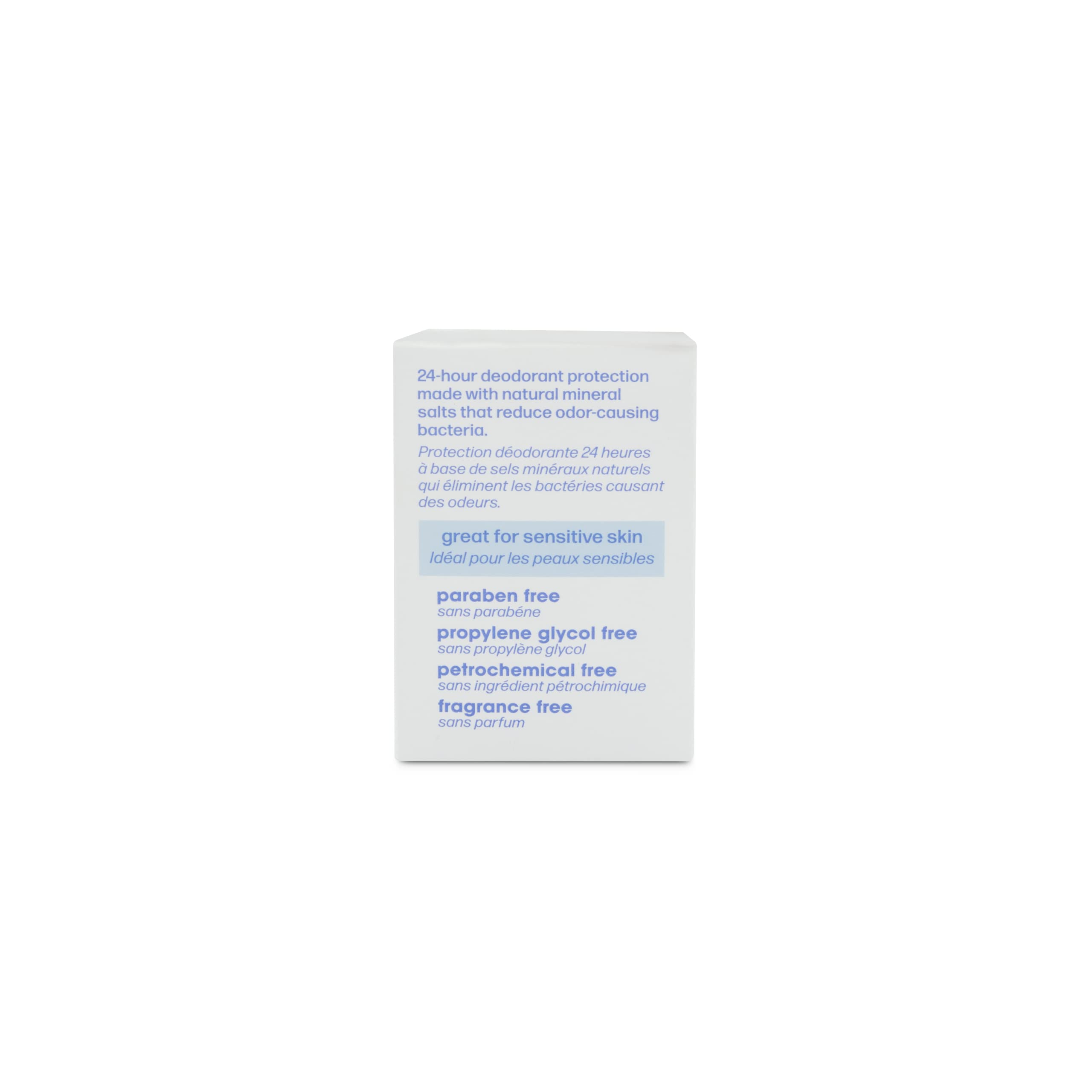 Lafe's desodorante natural, control de olor sin aluminio, ideal para piel sensible.