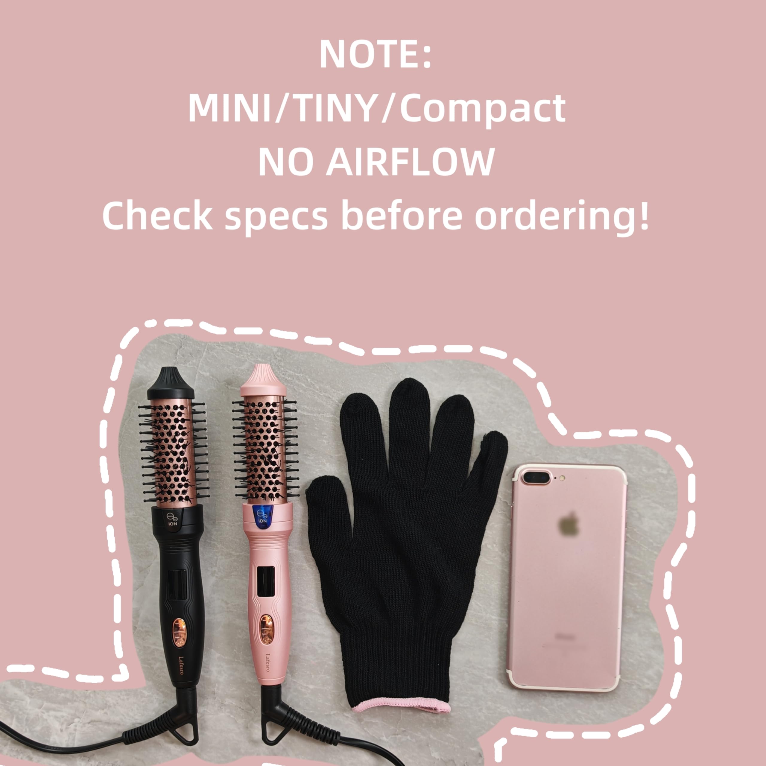 Lafesro Thermal Brush side profile shows compact design for travel styling.