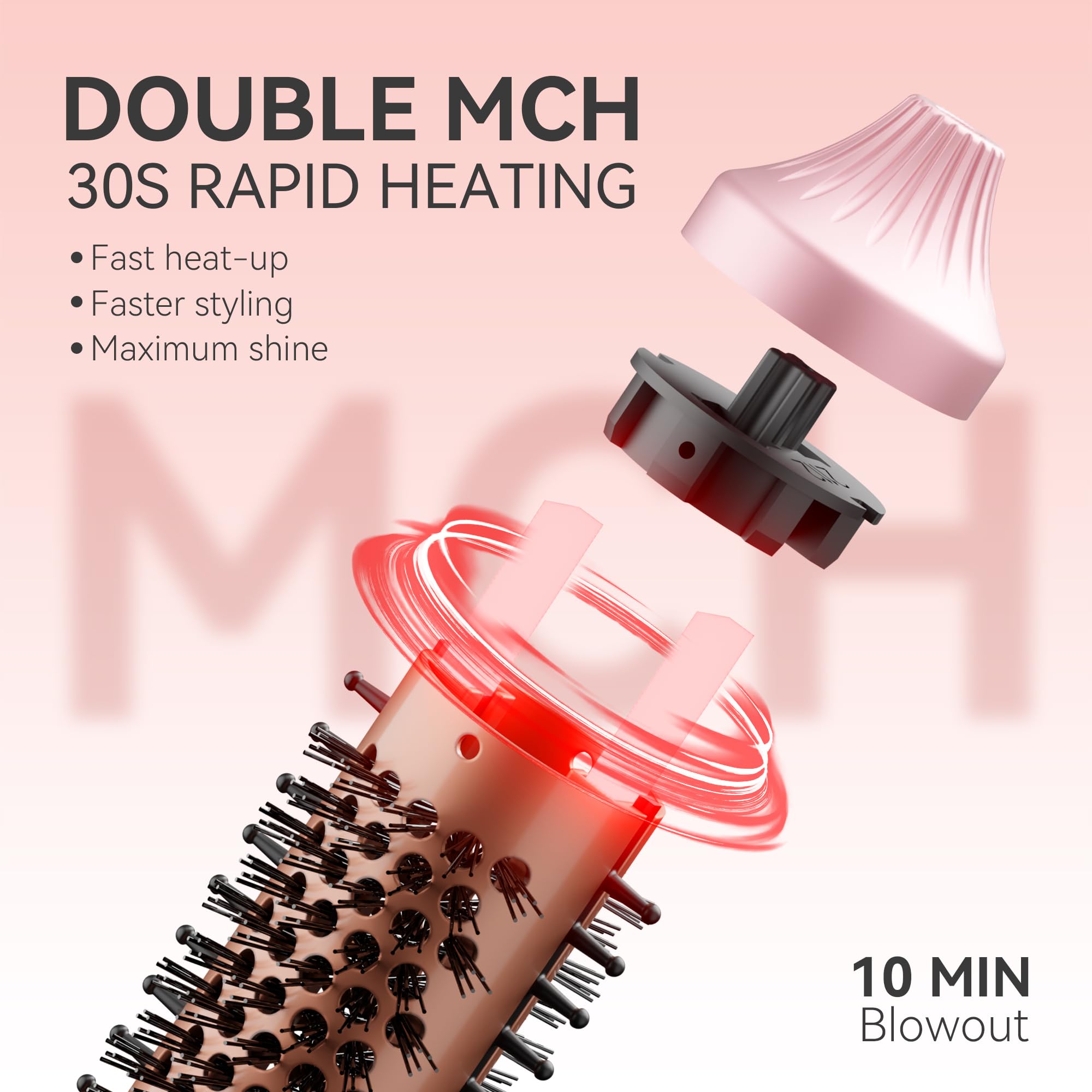 Lafesro Thermal Brush temperature dial demonstrates wide 120°F–450°F range.