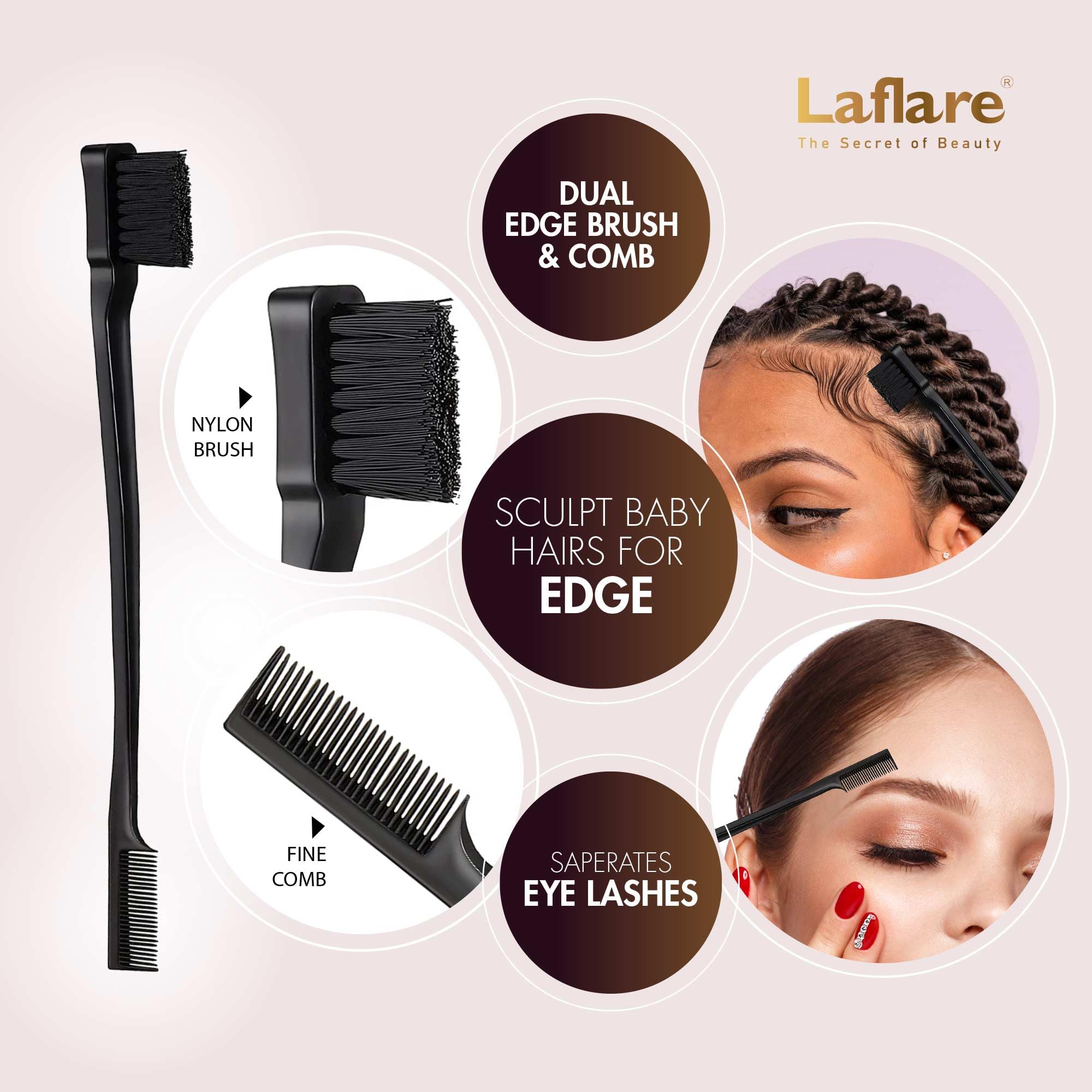 Laflare hair clip on display rack for quick access and pre-sorting.