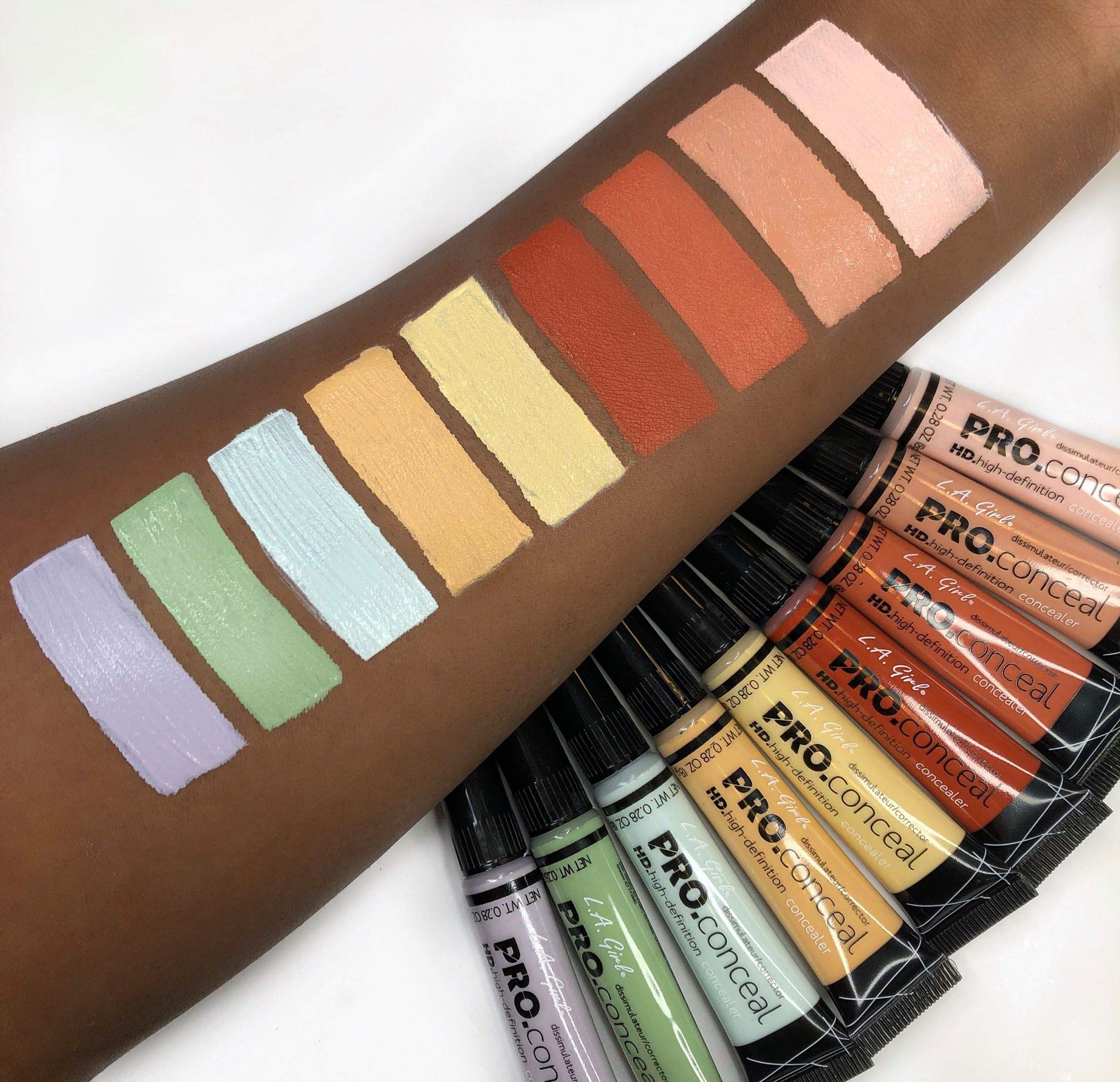 L.A. Girl Pro Conceal HD packaging emphasizes travel-friendly 0.28 oz