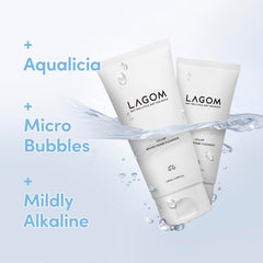 Espuma micro de LAGOM Cellup sobre la piel