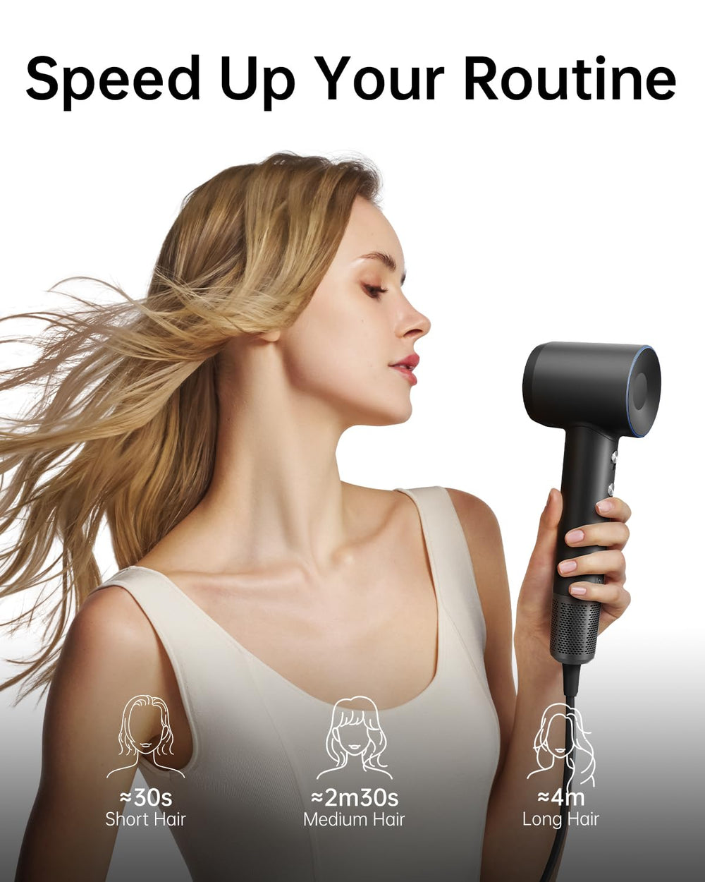 Laifen Swift Hair Dryer LED ring heat indicators for precise styling