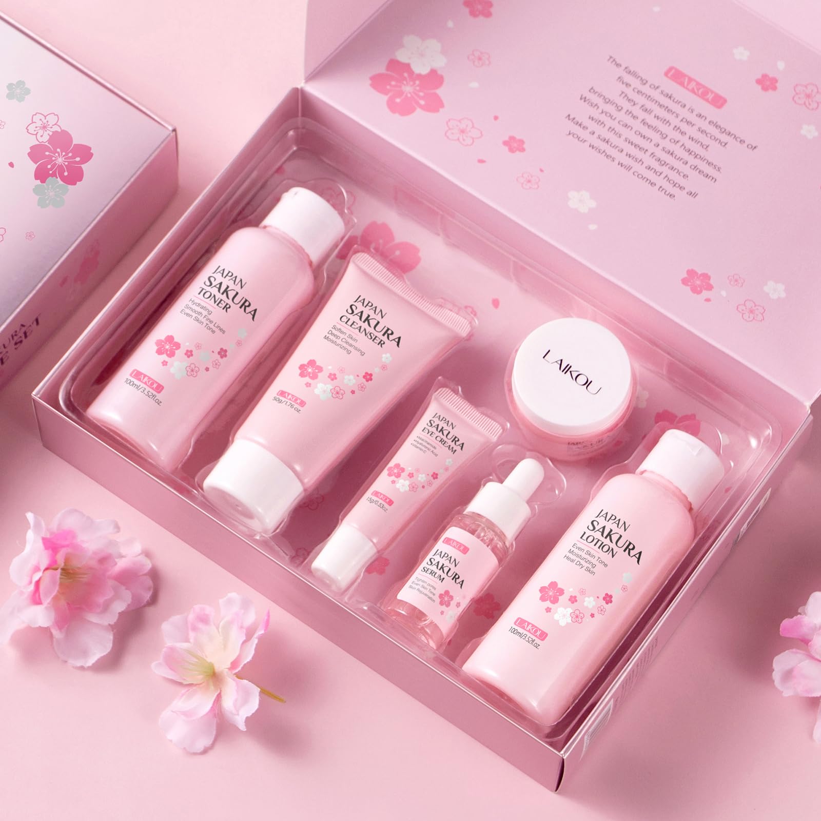 Laikou Japón Sakura crema facial: hidratación profunda para piel suave
