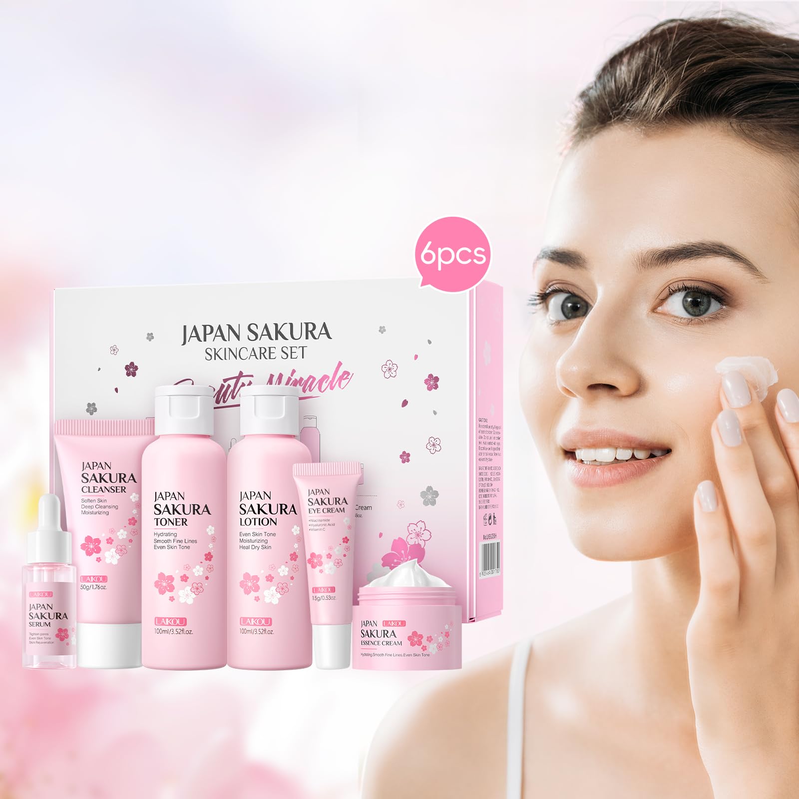 Laikou Japón Sakura crema ojos: cuida la zona periorbital y brillo