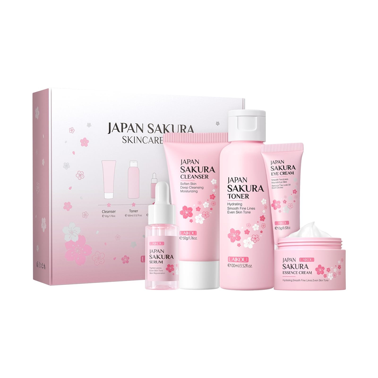 LAIKOU Sakura limpiador: limpieza suave para preparar la piel