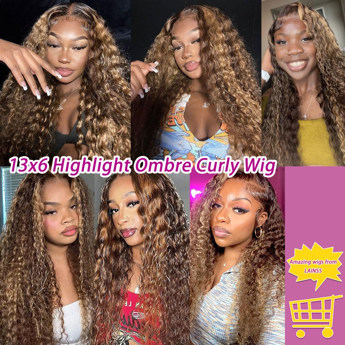 LAINSS 28-inch deep wave length creates dramatic, glamorous looks.
