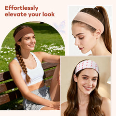 Lajou headbands in blue and white stripes for sporty or casual looks.