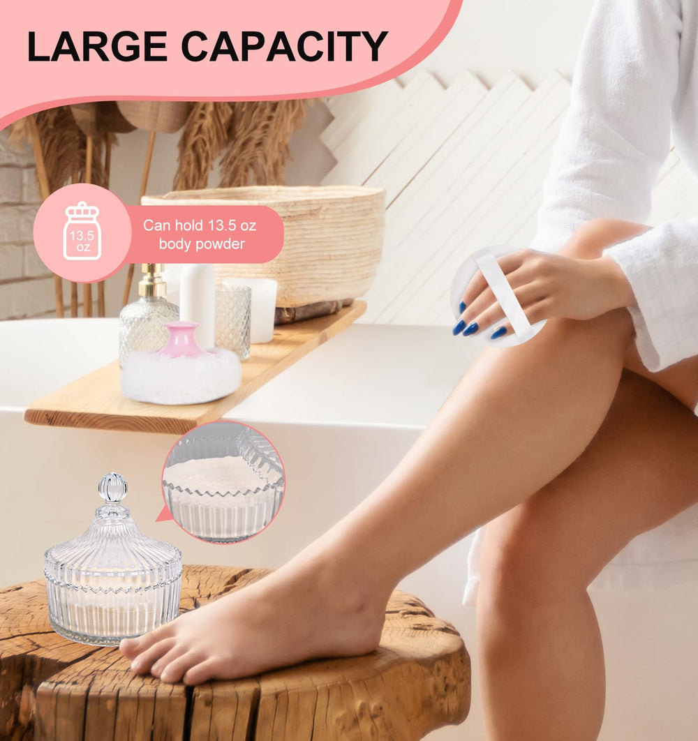 LAKIRA bathroom decor glass display enhances vanity aesthetics while organizing items.