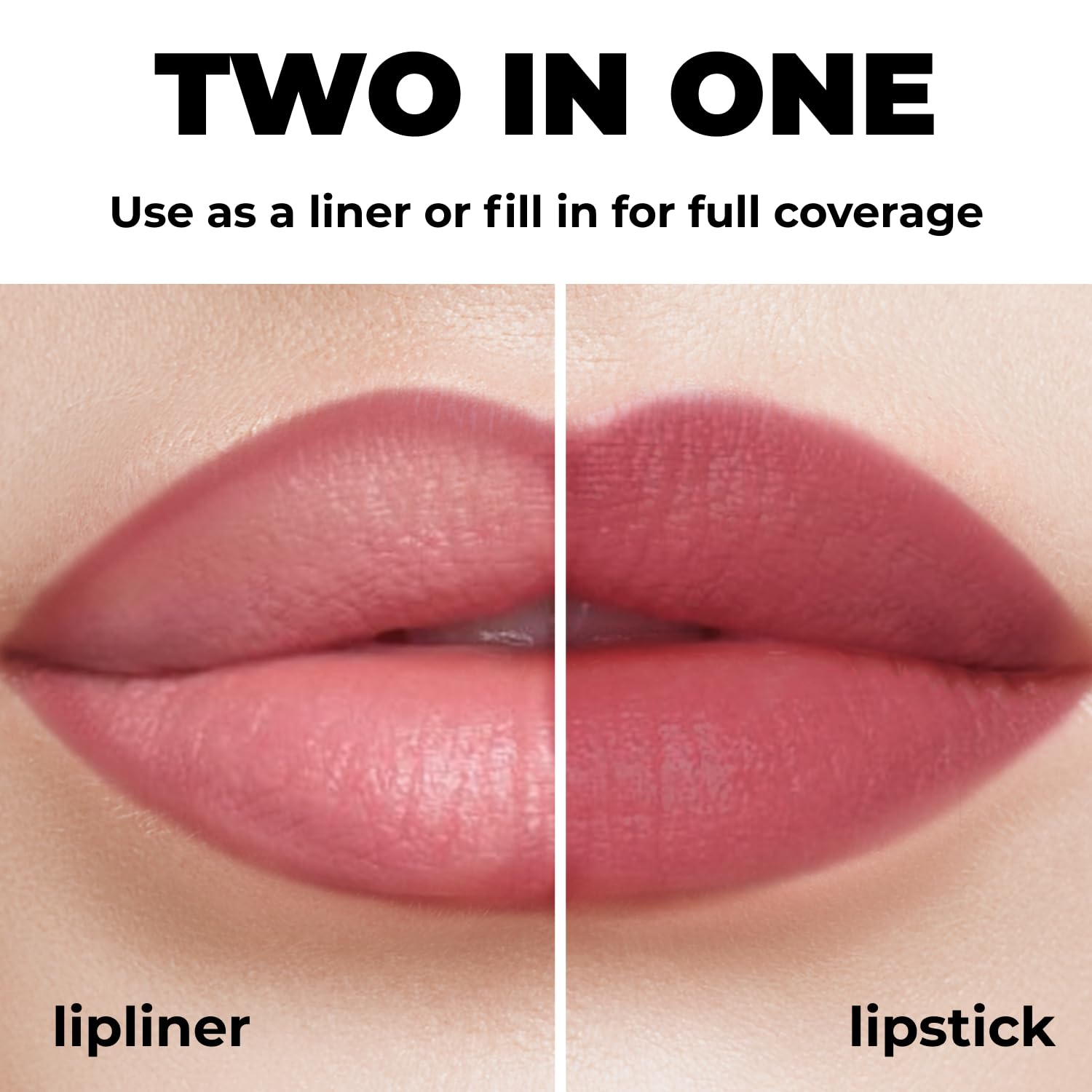Acabado mate intenso que realza el color Berry en los labios.