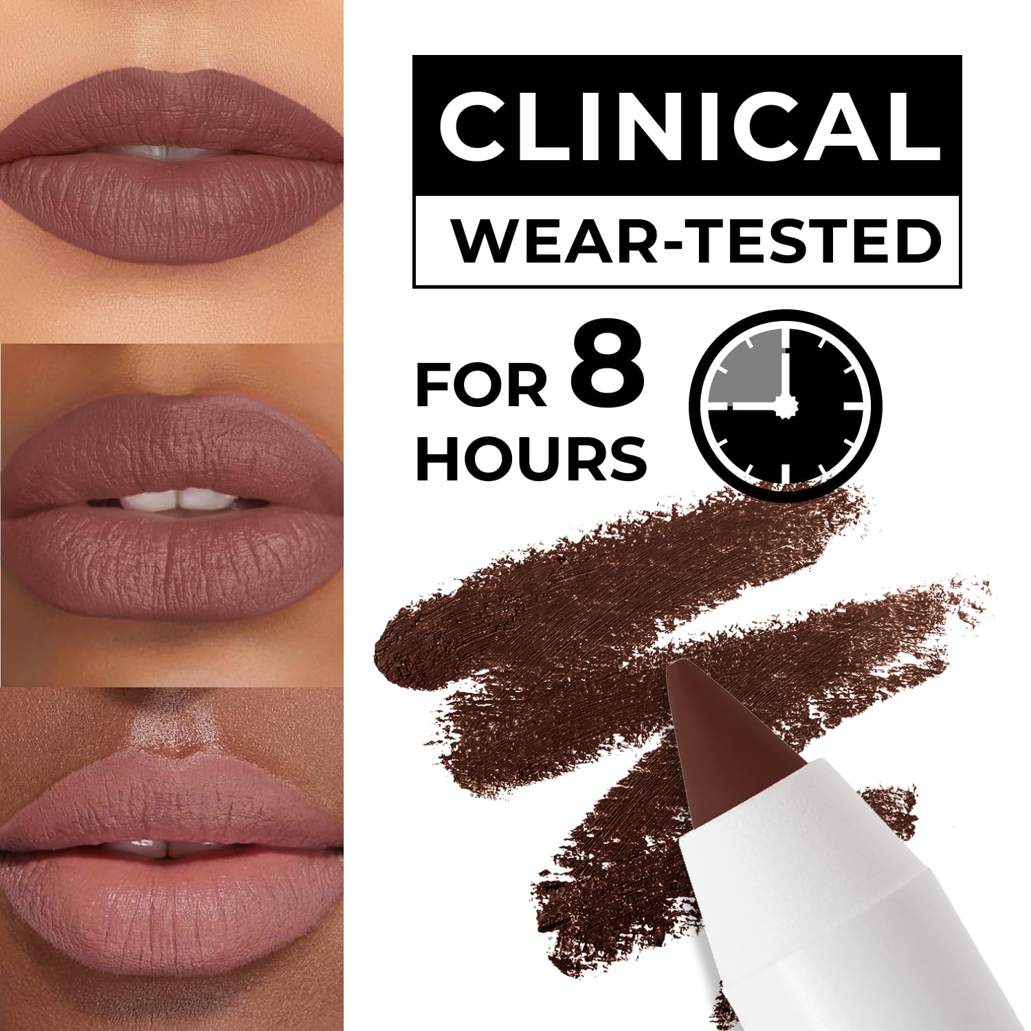 Delineador labial Lamel con textura cremosa para deslizamiento suave.