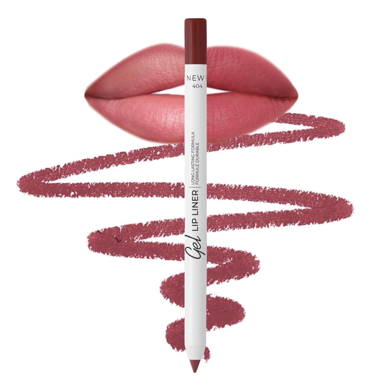 Delineador Lamel con gel mate para un delineado duradero en labios Berry.