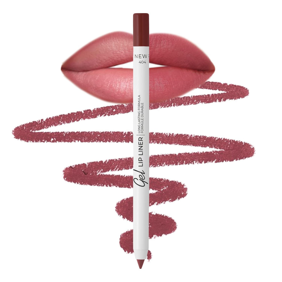 Delineador Lamel con gel mate para un delineado duradero en labios Berry.