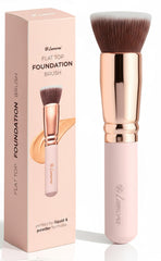 Lamora flat-top kabuki brush close-up enabling precise foundation application