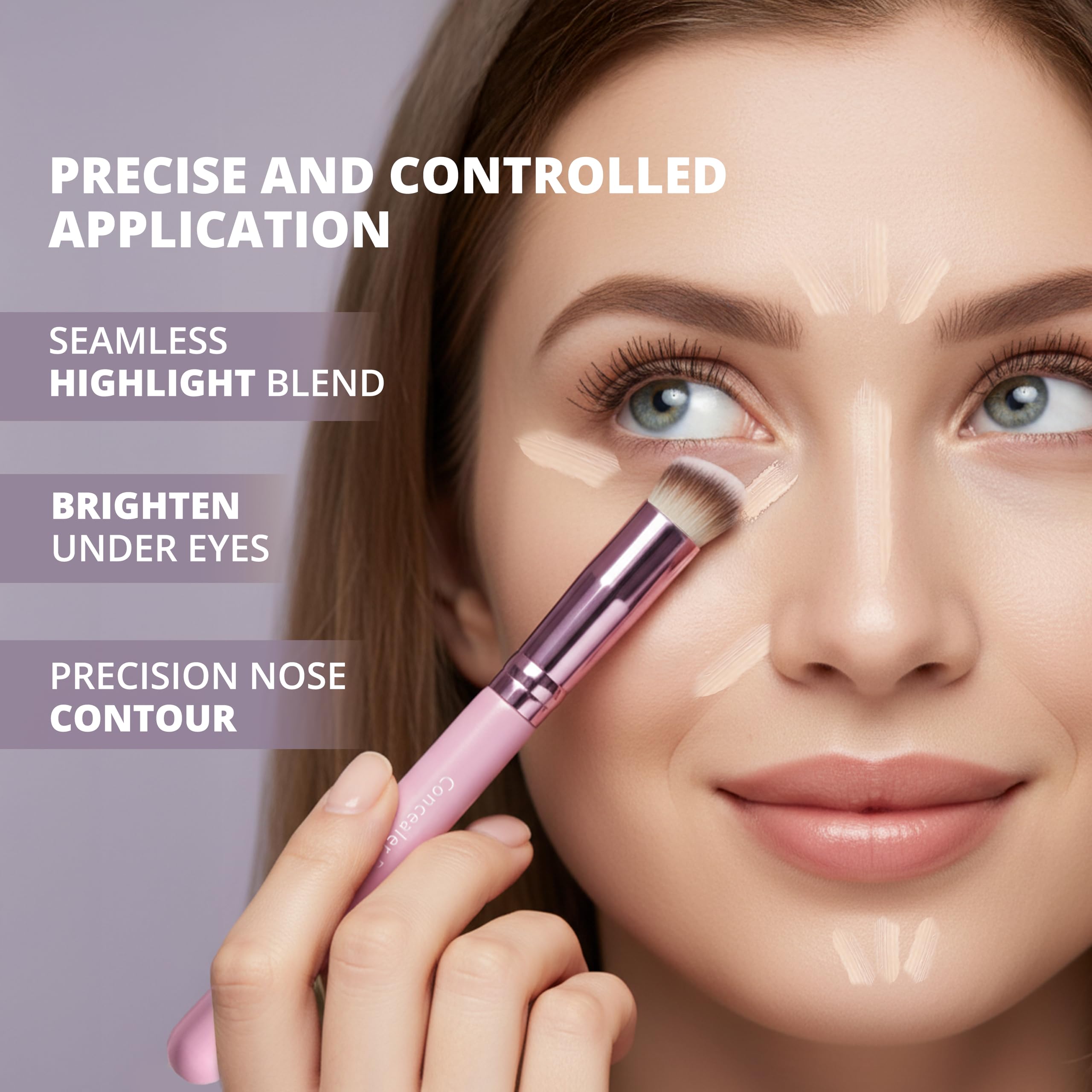 Lamora precision application brush under eye for clean edge definition
