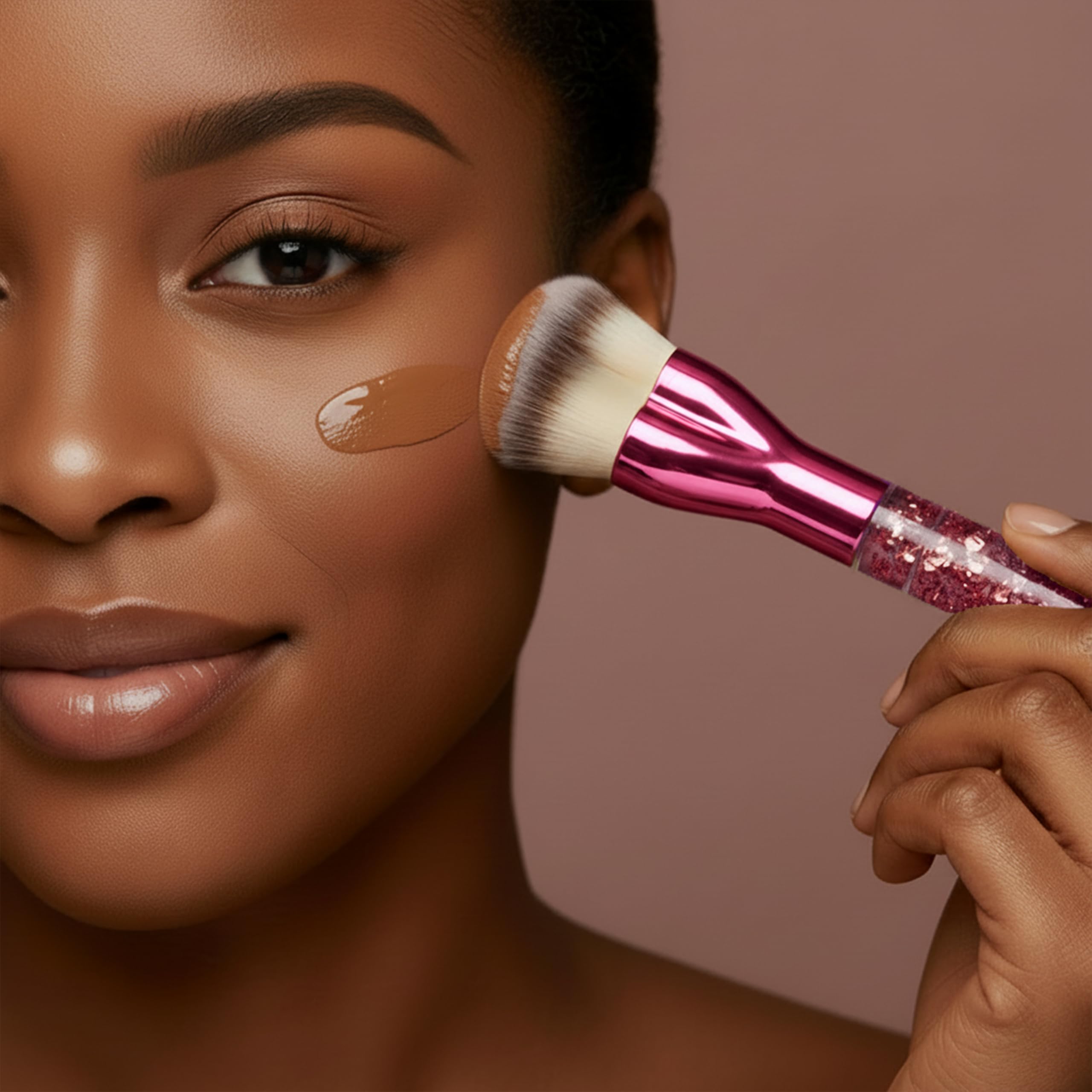 Lamora travel-friendly brush kit, compact and ready for on-the-go touch-ups.