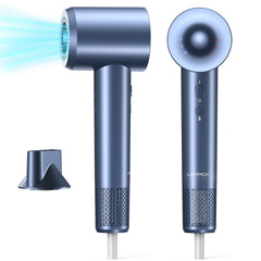 LAMPICK hair dryer front view shows compact ergonomic design for easy use.