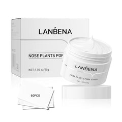 LANBENA Blackhead Remover Mask on nose during application for clearer pores.