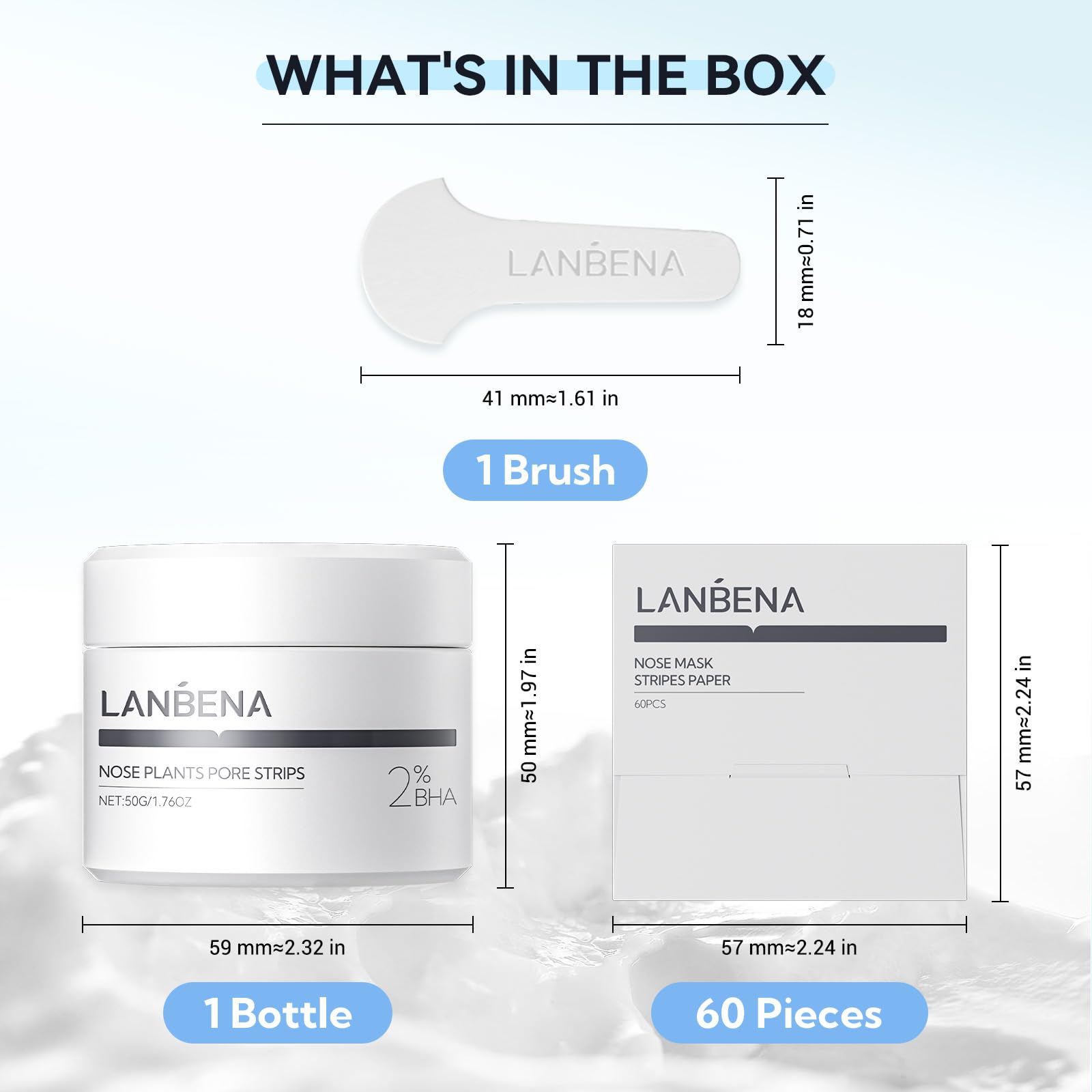 LANBENA cepillo nariz suave: alcance perfecto para limpiar