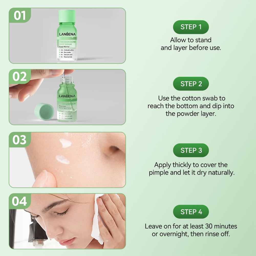 LANBENA drying lotion fórmula suave para piel sensible sin irritantes.