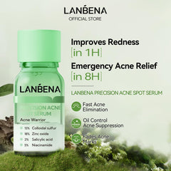 LANBENA drying lotion textura cremosa lista para aplicar sobre imperfecciones.