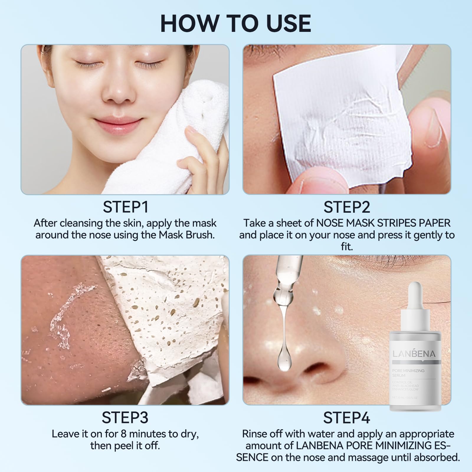 LANBENA instrucciones calentamiento mascarilla: preparación rápida