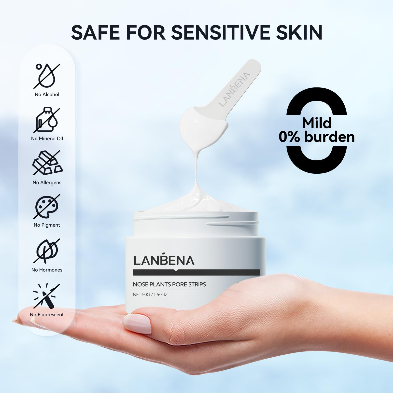 LANBENA mascarilla puntos negros cremosa: renovación suave