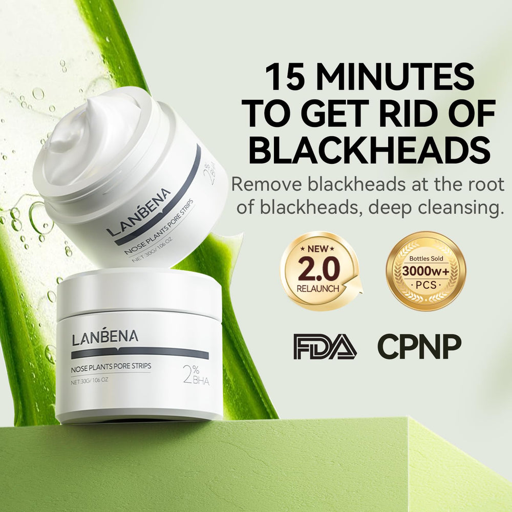 LANBENA mascarilla puntos negros nariz para limpieza de poros superficiales