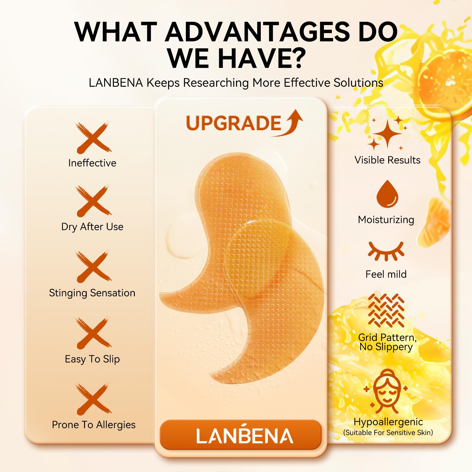 Diseño de rejilla antideslizante de LANBENA mantiene pegadas durante tareas