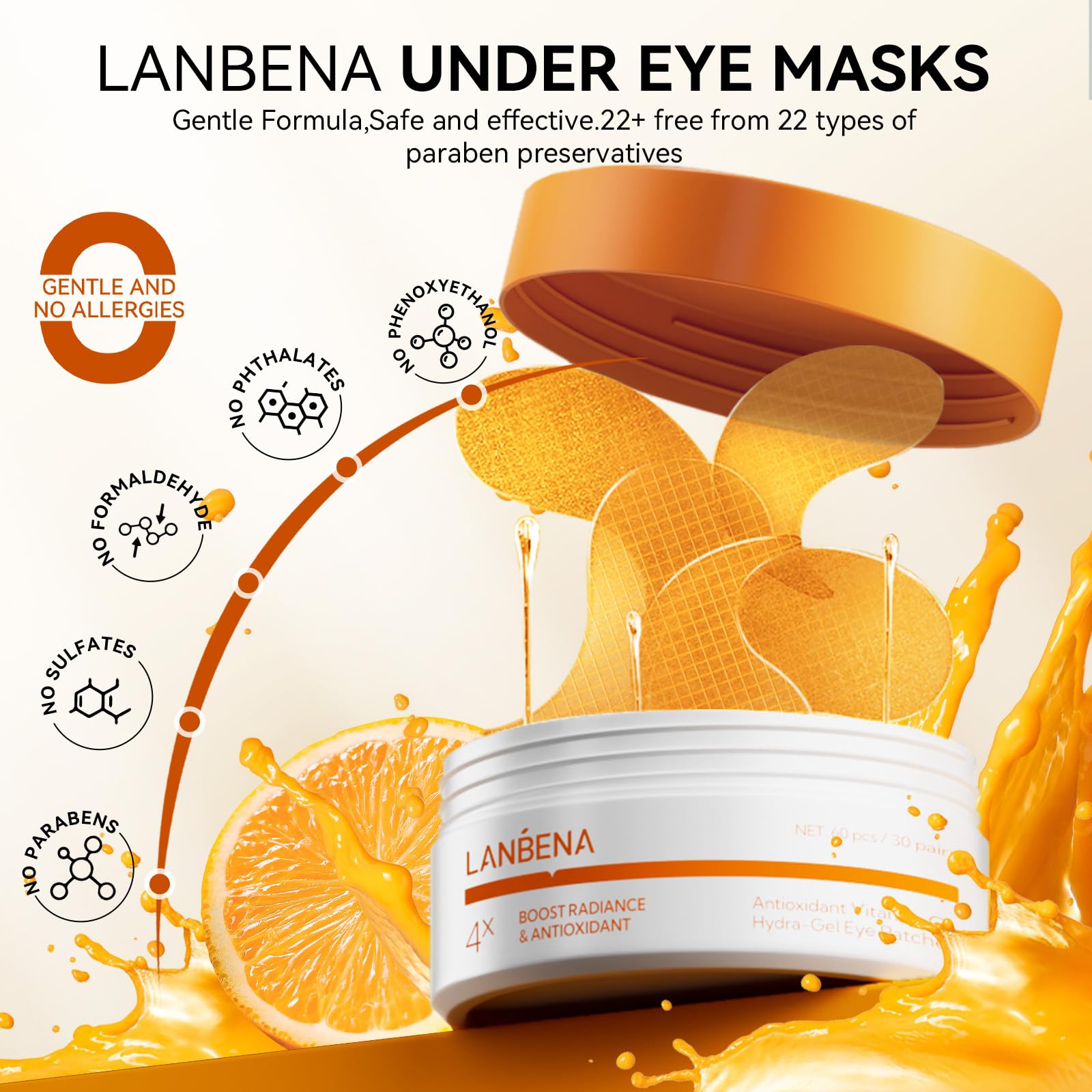 Uso facial general de LANBENA, suaviza líneas finas y aporta frescura