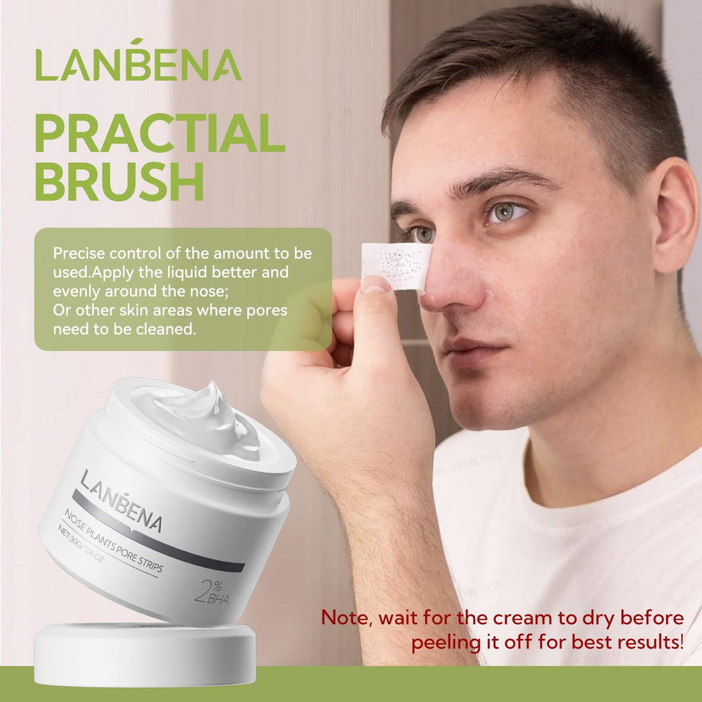 LANBENA Peel-Off action closeup showing clean removal of impurities.