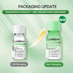 LANBENA serum spot acne aplicación nocturna en piel para reducir granos.