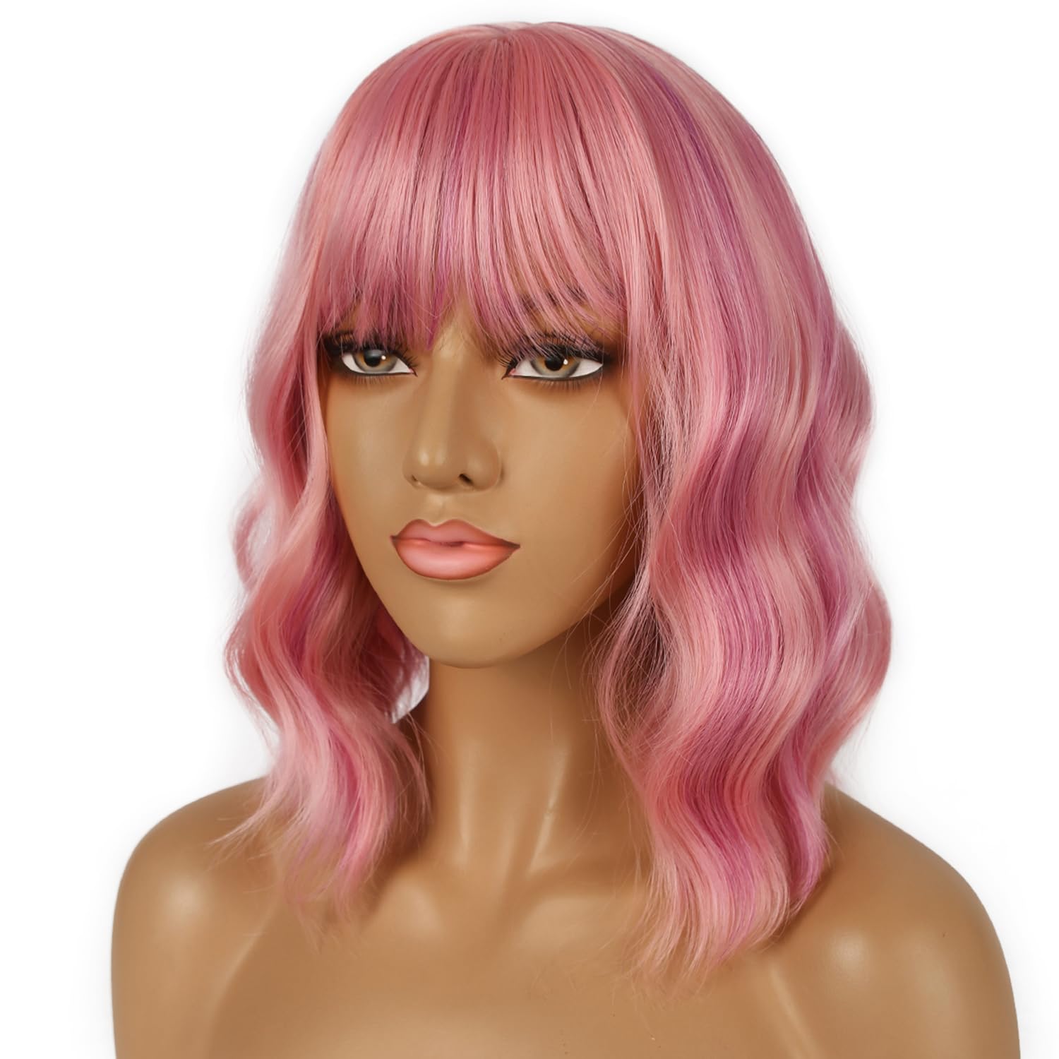LANCAINI wig with adjustable straps fits most heads for secure comfort.