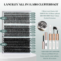 Lanciley D-curly lashes deliver a dramatic, curled eye-opening look
