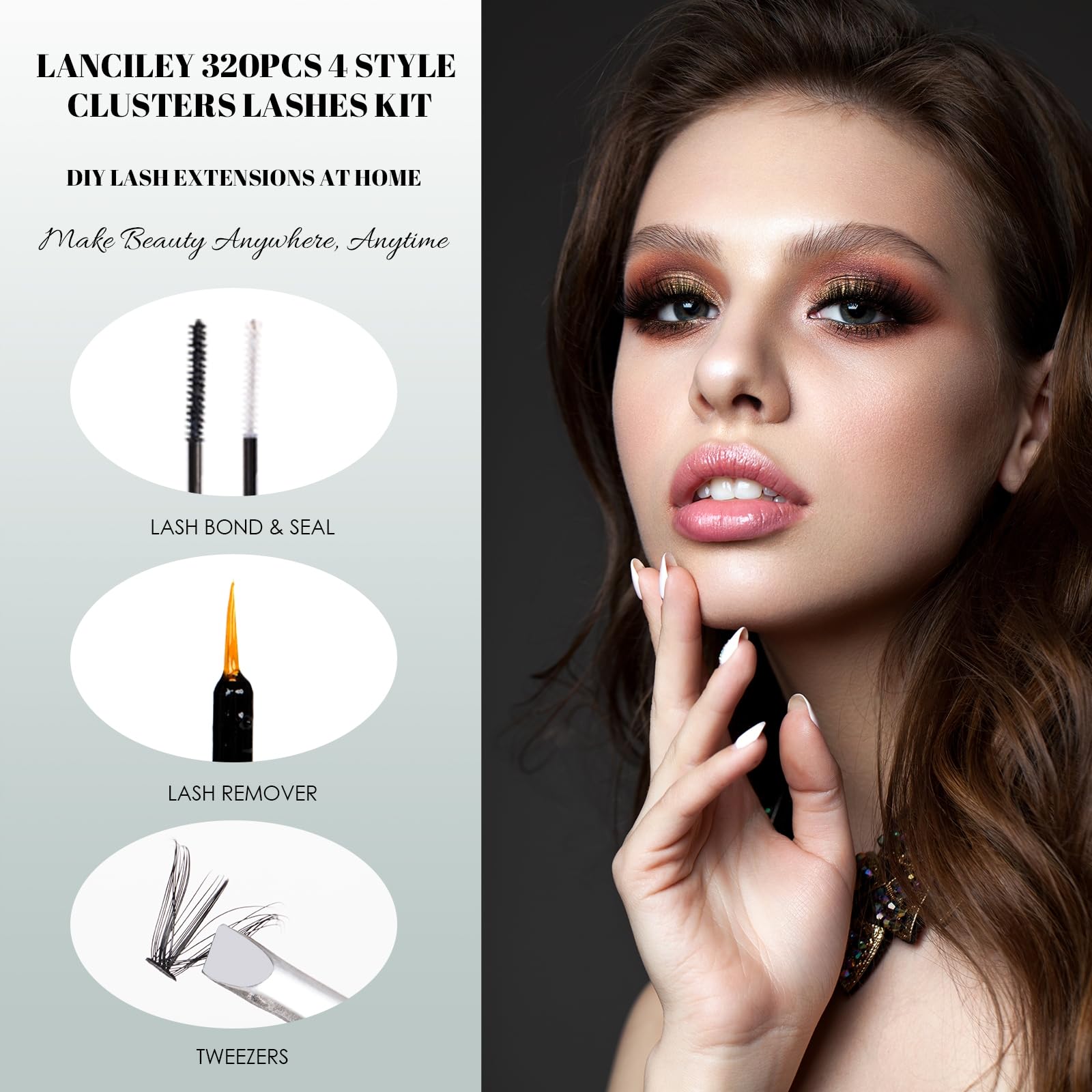Lanciley remover safely dissolves adhesive without residue, protecting natural lashes.