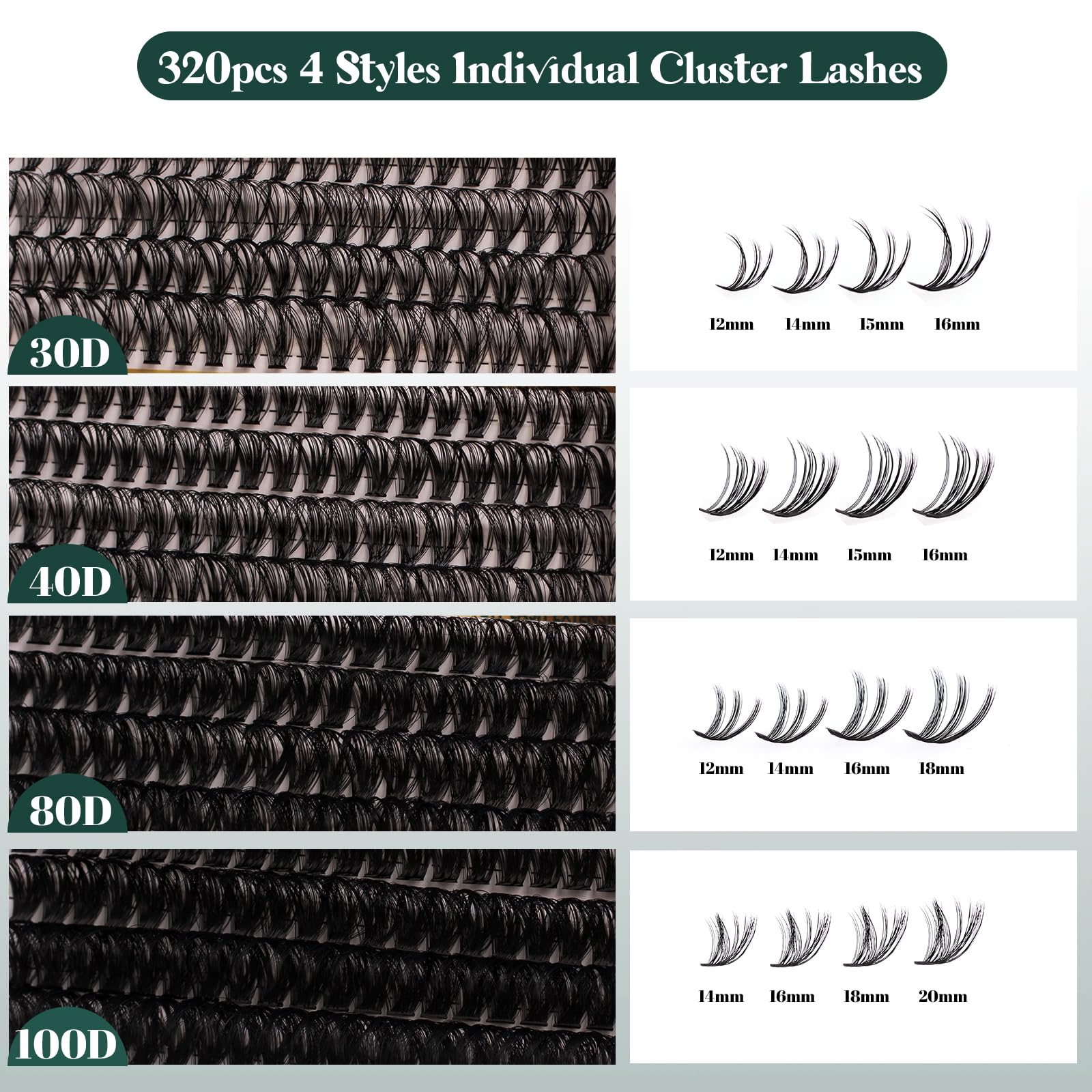 Lanciley precision tweezers help precise cluster placement during DIY lash styling.
