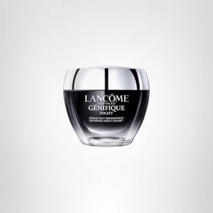 Lancôme Advanced Génifique Night Cream barrier repair benefits overnight moisture retention.