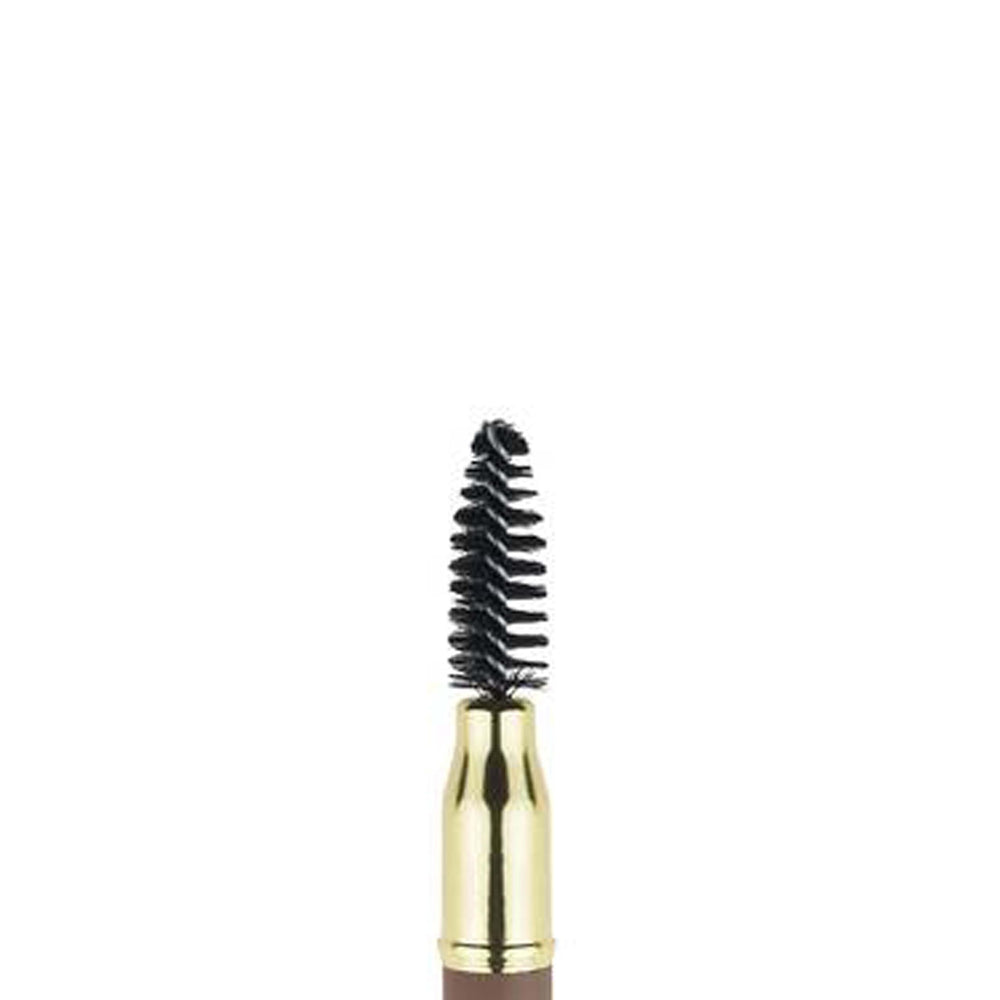 Lancôme Brow Shaping Powdery Eyebrow Pencil in 02 Dark Blonde matches lighter brows for balance.