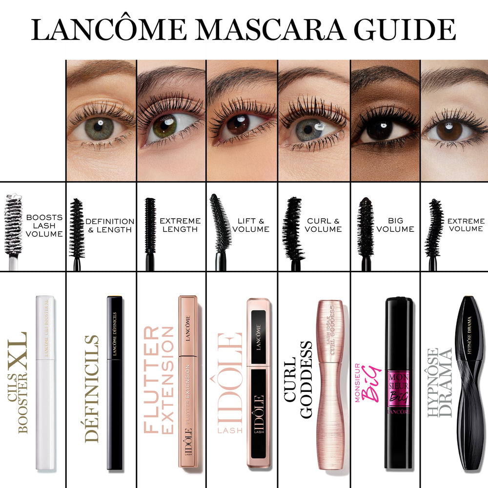 Lancôme Curl Goddess Mascara travel-size tube fits compact makeup bags.