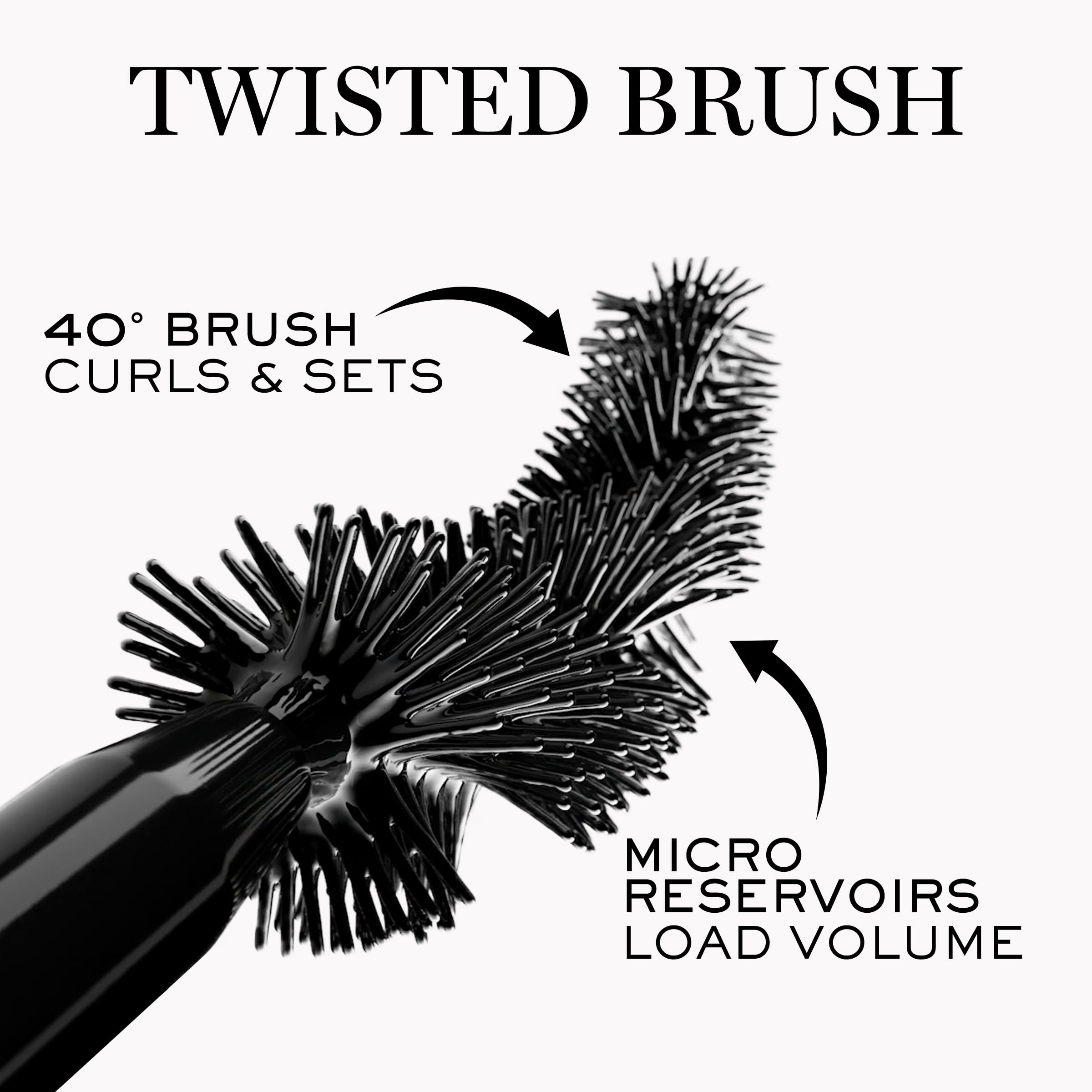 Lancôme Curl Goddess Mascara lashes look voluminous and fanned for drama.