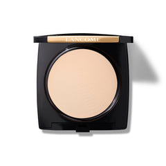 Lancôme Dual Finish bottle closeup with satin finish and buildable coverage.
