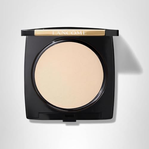 Lancôme Dual Finish packaging and mirror in compact for quick touch-ups.