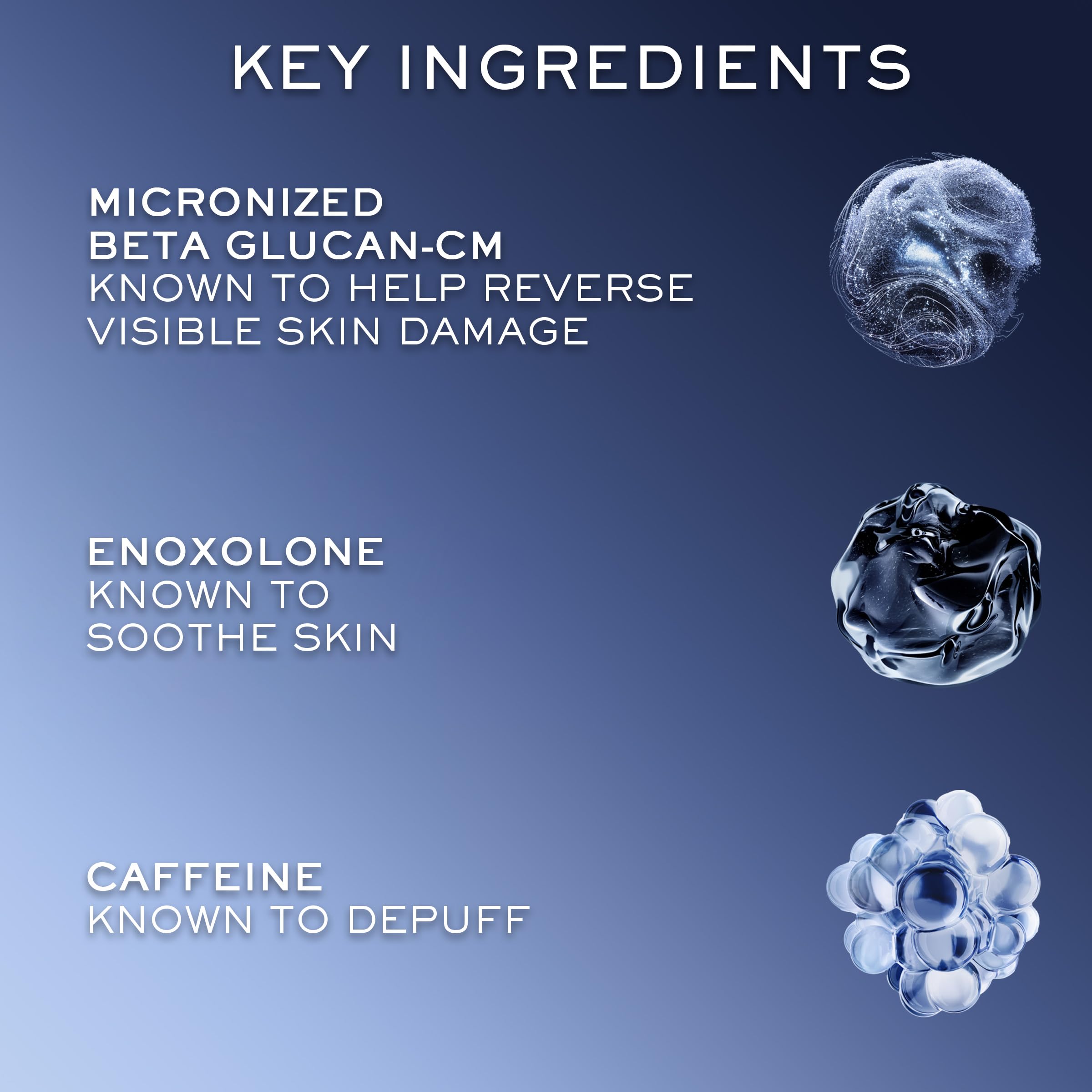 Lancôme Génifique Eye Cream caffeine boost image indicating instant smoothing