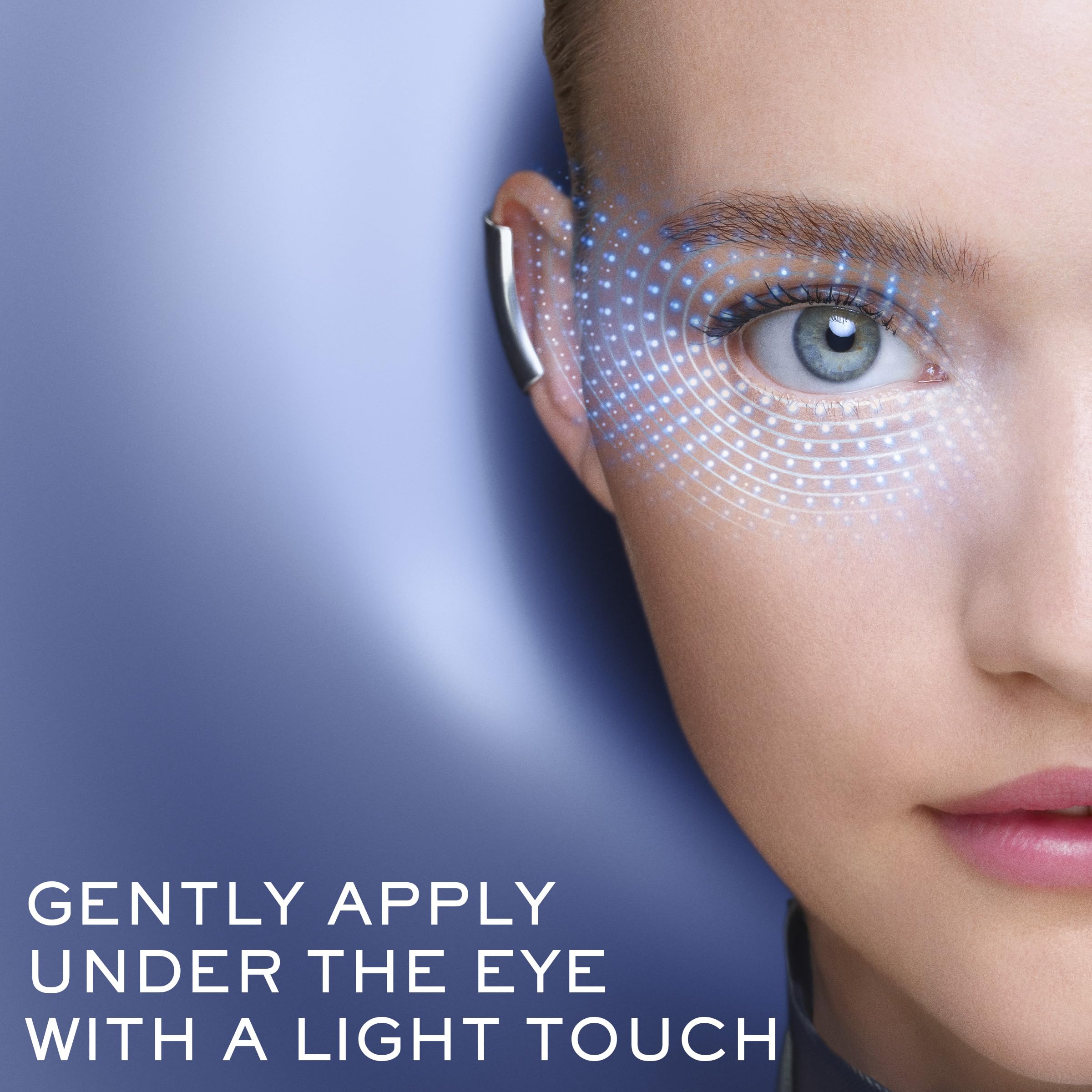 Lancôme Génifique Eye Cream silky texture swatch with a non-greasy finish