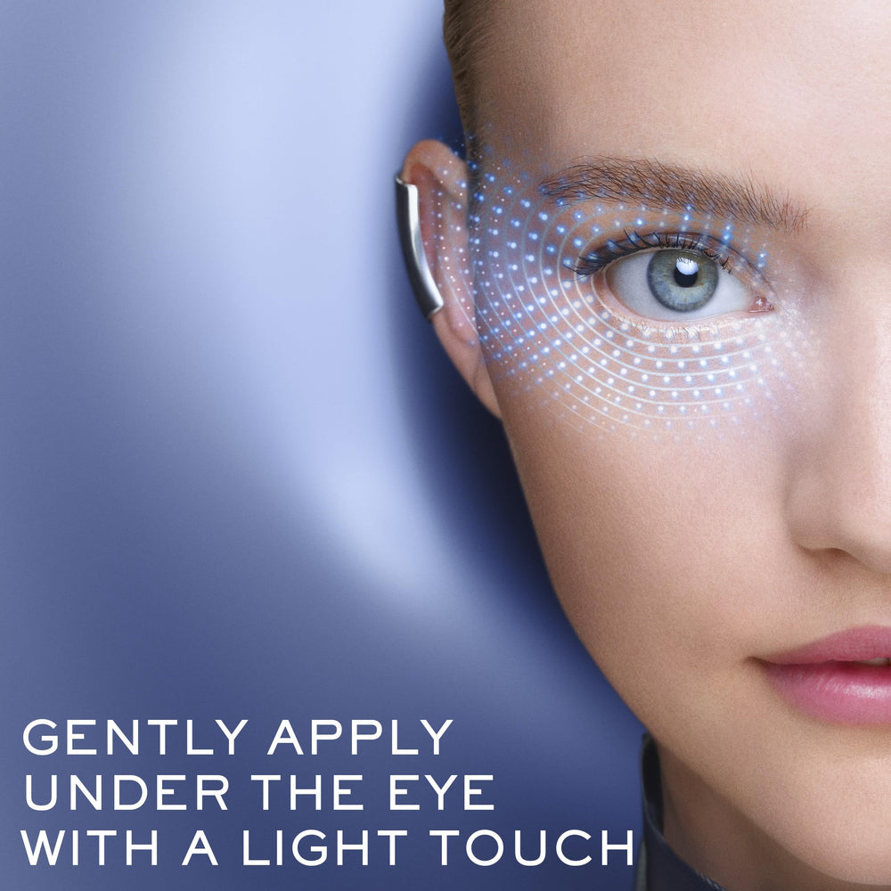 Lancôme Génifique Eye Cream silky texture swatch with a non-greasy finish