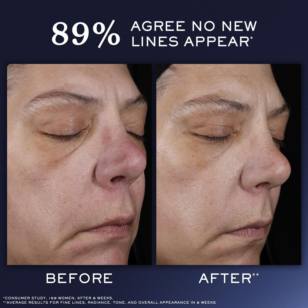 Lancôme Génifique Ultimate Recovery Serum pump in action enabling controlled application.