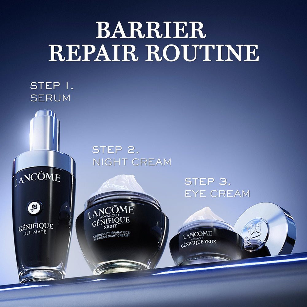 Lancôme Génifique Ultimate Recovery Serum used in post-procedure care for hydration guidance.